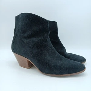 Isabel Marant Suede Ankle Boots UK 6 Black Block Heel FLT04-AM - Picture 1 of 13