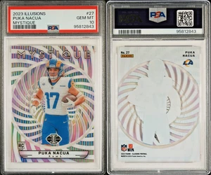 PUKA NACUA Rams 2023 Illusions Mystique #27 Rookie RC PSA 10 gemme ottime condizioni - Foto 1 di 3