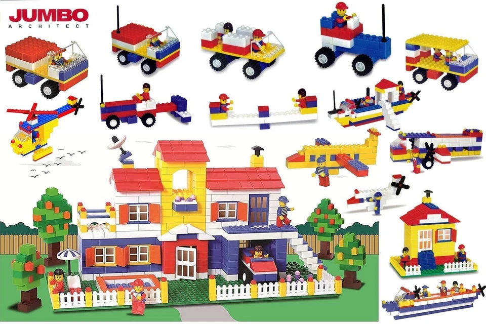 900+Pcs Mega Jumbo Architect Building Blocks With Attractive Blocks&Smooth Round - Image 1 of 4