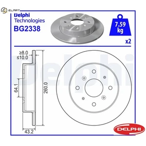 2x BRAKE DISC BG2338 FOR ACURA ROVER HONDA LEGEND/� C27A1 2.7L C25A1 2.5L 6cyl - Picture 1 of 9