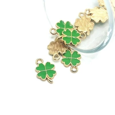 Light Green Clover Charms, 19x12mm - US Seller - Image 1 of 4