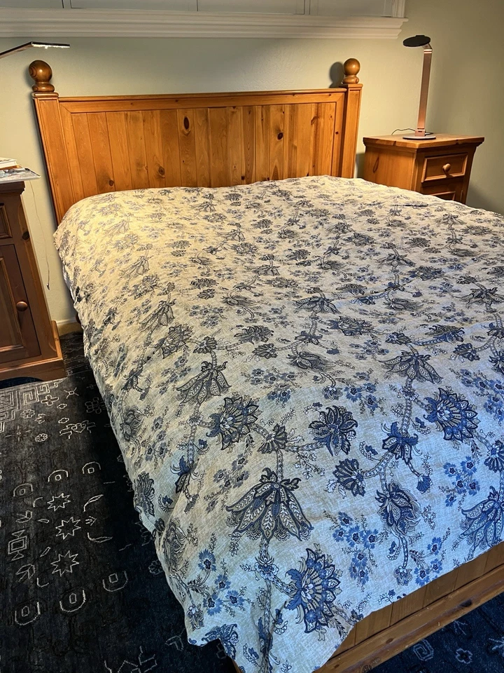 100% Linen Duvet Cover Queen Lands End - Image 1 of 4