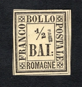 Italy 1859 stamp Mi#1 Rome Forgery MH CV=32$ - Picture 1 of 2