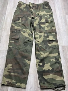 Vintage Winchester Military Cargo Pants Mens 36 Woodland Camo Button Fly Hunting - Picture 1 of 13
