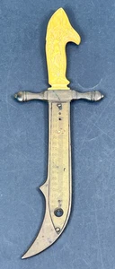 Antico Vintage Muro Termometro Pugnale Coltello Cavallo Manico (mancante termometro - Foto 1 di 12
