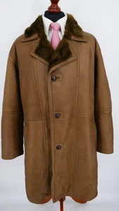 Peter Pelze Lammfell Lederjacke Mantel Gr.52 100% Leder Bronze Top Zustand - Bild 1 von 12