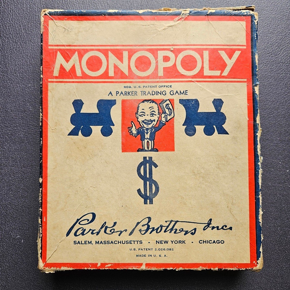 Parker Brothers Monopoly 1936 Year Vintage Manufacture Board