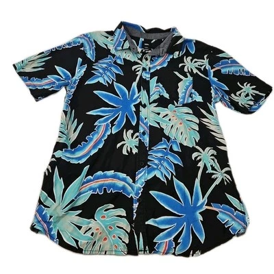 Vans Off The Wall Hawaiian Shirt Men's Size Medium Tailored Fit Button Up  - Image 1 of 4