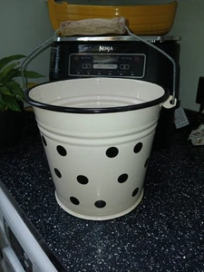 EMALIA OLKUSZ POLKA DOT ENAMEL BUCKET - Picture 1 of 6
