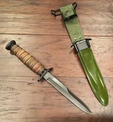 WWII US M3 Trench Knife Reproduction + M8 Scabbard Sheath Army Military USMC - Image 1 of 4