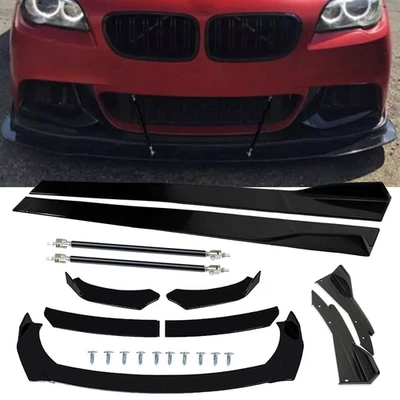 For Ford Mustang V8 GT 4.6L 2005-2009 Front Bumper Spoiler Splitter Glossy Black - Image 1 of 4