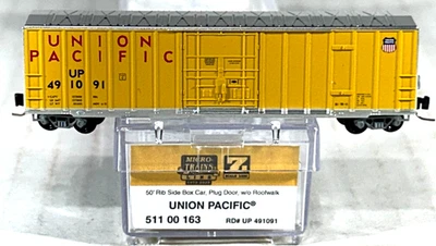 MICRO-TRAINS Z SCALE 50' RIB SIDE BOX CAR UNION PACIFIC 51100163 - Image 1 of 3