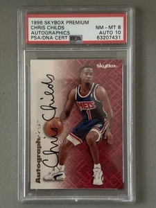 CHRIS CHILDS 1996 Skybox Premium Autographics Autograph Nets PSA 8 Auto 10 - Picture 1 of 1