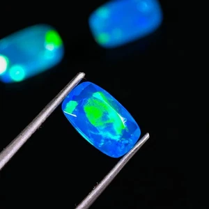 Natural Blue Ethiopian Opal 3.20 CT Faceted Radiant Shape Loose Gemstone 10X6X4 - Picture 1 of 3