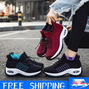 Weiche Turnschuhe Damen orthopädische Turnschuhe Plattform Wanderschuhe Freizeit - Bild 1 von 17
