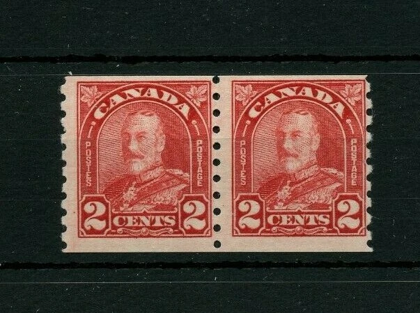 #181 DOS centavos ARCH edición 2c par de bobinas rojas F MH Cat $35 Canadá como nuevo Foto 1 de 1