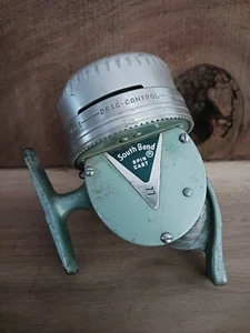 Vintage Green South Bend Spin Cast 77 Model B Casting Reel USA - Bild 1 von 6