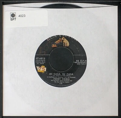Perry Como - Mi Casa, Su Casa - 7" single 45rpm record - Image 1 of 3