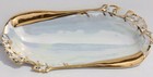 PETITE BANETTE EN PORCELAINE NACRÉE ET DORÉE - FRANCE - 22 x 10 cm