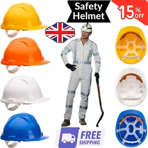 MENS HARD HAT SAFETY HELMET CONSTRUCTION BUILDERS SITE HEAD PROTECTION PS61 - Picture 1 of 12