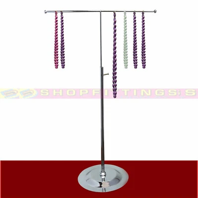 30cm STRAIGHT TOP ADJUSTABLE DISPLAY STAND HANDBAG JEWELLERY CHROME SHOP STAND