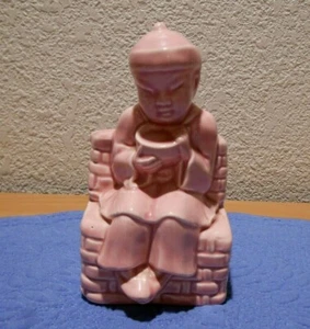 Fioriera vaso ceramica Budda design decorativo rosa - Foto 1 di 10
