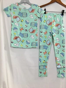 New Carter's Girls Popcorn Pajama Set Snug fit Short Sleeve Pants U pick - Picture 1 of 4