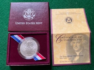 1993 P Thomas Jefferson Commemorative Silver Coin - T31 - Picture 1 of 6