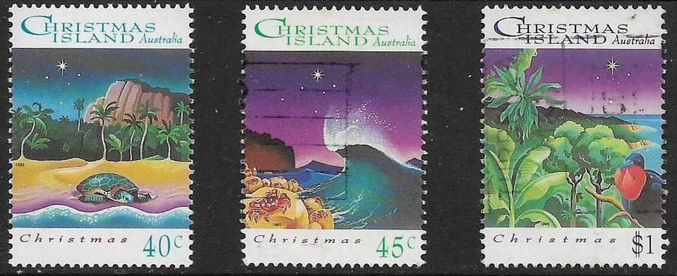 Christmas Island, Australia - 1993 Christmas - SG382/4 Set of 3, Used - Image 1 of 1