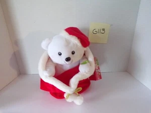 Peluche Christmas Be Jolly animato che parla con Babbo Natale simpatico orso peek a boo raro nuovo con etichette - Foto 1 di 1