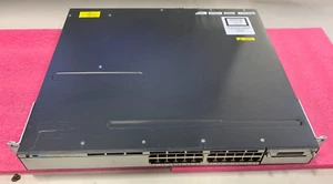 Cisco WS-C3750X-24T-S 24 Port Gigabit Switch mit Rack Ohren & Netzkabel - Bild 1 von 5