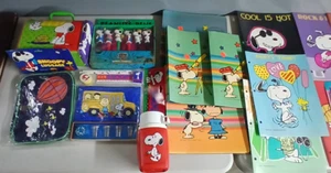 Lot Of Vintage Snoopy Office/School Supplies Folders, Pens, Clips, & More - Picture 1 of 6
