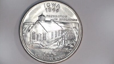 2004 P IOWA STATE QUATER UNCIRCULATED FROM ROLL - Image 1 of 2