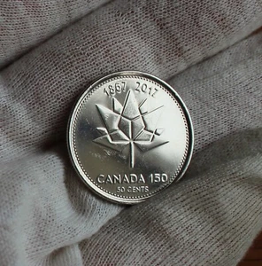 2017 50 cents Canadian "Half Dollar" 150th Anniversary of Canada Uncirculated - Foto 1 di 2