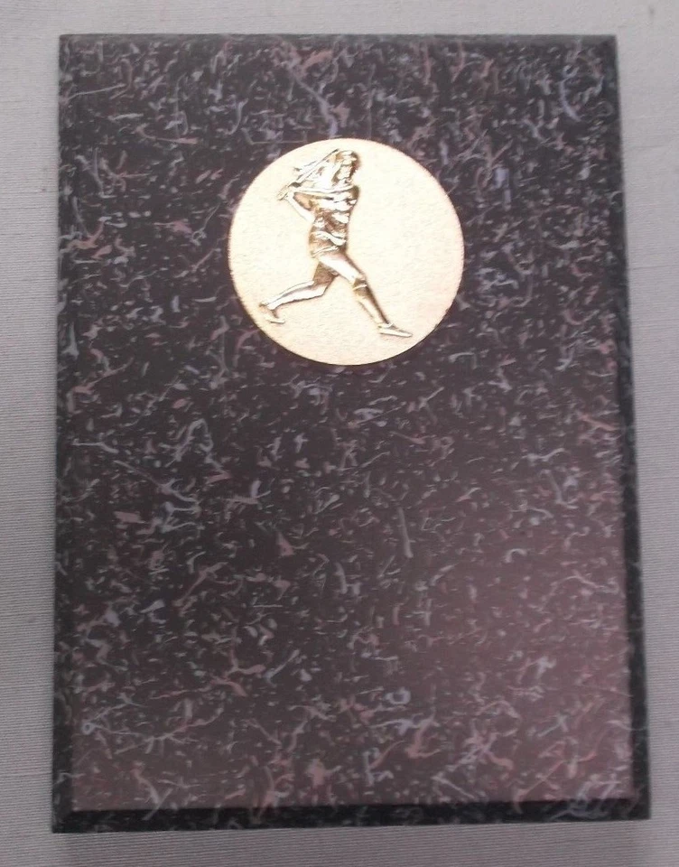 blue speckle softball trophy plaque 5 x 7 - Image 1 of 1