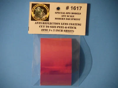 Pegatina de lente con recubrimiento antirreflejos 1/72 1/35 1/16 1/6 (hoja de 2" X 3" pulgadas)  Foto 1 de 3
