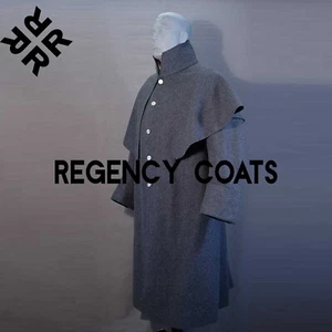 British Military Greatcoat, Single layer Inverness Cape, Handmade Grey Wool Cape - Picture 1 of 4