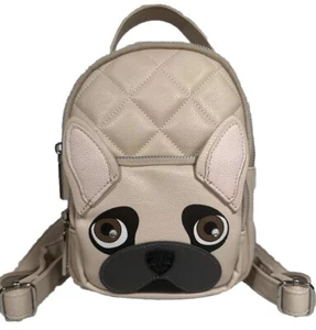 Mini Mochila Betsey Johnson XOBAYBEE Bulldog Francés Bronceada - Imagen 1 de 20