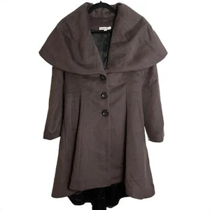 Cappotto trench lana marrone Heike Jarick taglia 4 - Foto 1 di 8