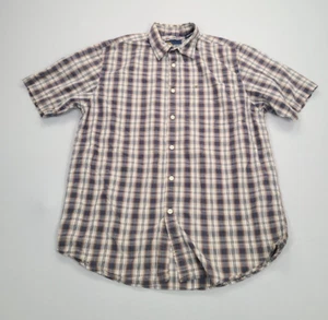 Nautica Shirt Mens Medium Brown Button Up Comfort Outdoors Casual - Picture 1 of 7