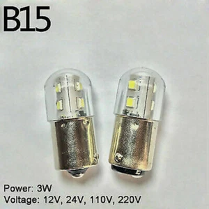 B15 LED Bayonet Warning Light Bulb Lamp 3W 12/24/110V/220V Single/Double Contact - Picture 1 of 1