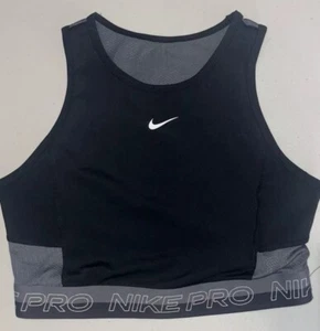 Nike Pro Dri-Fit kurzes Trainingstanktop Gr. M schwarz grau und weiß 48 $ - Bild 1 von 6
