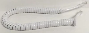 New 9 Foot Handset Receiver Curly Phone Cord for AT&T Telephone White - Picture 1 of 1