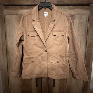 Classic Wardrobe Essential - Kensie  Brown Camel Sandstorm Stretch Jacket - L - Picture 1 of 6