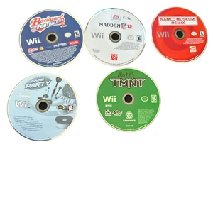 Nintendo Wii Disc Lot Only Tested TMNT Backyard Football 10 Madden 12 Game Party - Picture 1 of 5