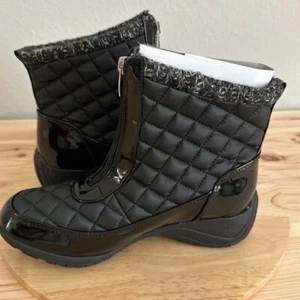Khombu Botas de Invierno Impermeables Cremallera Frontal - Megan-Negro (Talla 8.5 Ancho) a613618 ' - Imagen 1 de 5