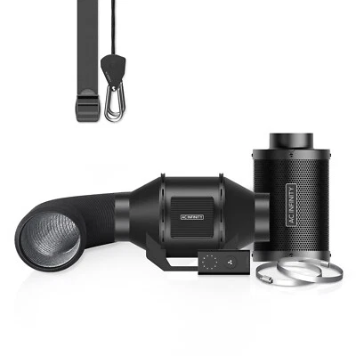 Air Filtration Kit 4", Inline Fan Carbon Filter and Ducting Combo for Grow Tents - Image 1 of 4