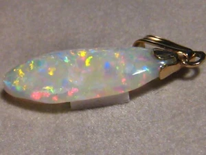 3,0 ct. Opal Anhänger - 14 k Gelbgold - Bild 1 von 14