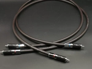 1 Paar α (Alpha) μ OFC Leiter Kupfer RCA Audiokabel Verbindung Rhodiumstecker - Bild 1 von 1
