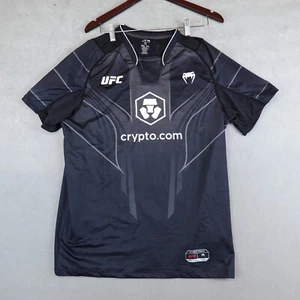 UFC Venum Shirt Dawson Jersey Uomo L Nero Fight Night 2.0 Walkout Crypto MMA Palestra - Foto 1 di 9